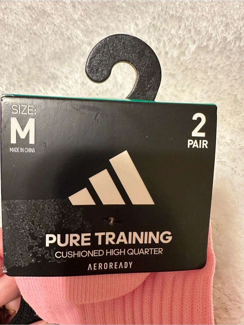 Women’s Adidas Socks - Pink & Black